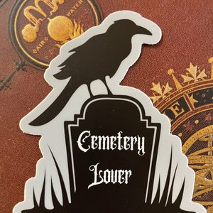 Cemetery Lover Sticker. Tombstone Tourist. Cemetery Wanderer. Graveyard Explorer. Cemetery Explorer. Tombstone Sticker. Memento Mori.