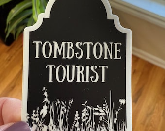Tombstone Tourist Sticker: Cemetery Explorer Vinyl Sticker