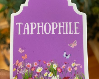 Taphophile Vinyl Sticker. Cemetery Lover. Gravestones. Graveyards. Tombstones. Cemeteries. Taphophile Sticker. Tombstone Tourist.