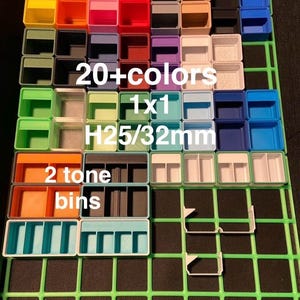 Gridfinity Light Bins 1x1 25/32mm small parts organizer bins screw bin organizer