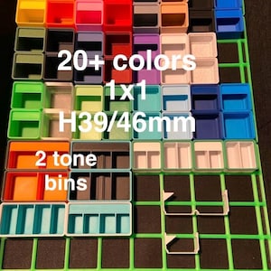 Gridfinity Light Bins 1x1 39/46mm small parts organizer bins screw bin organizer