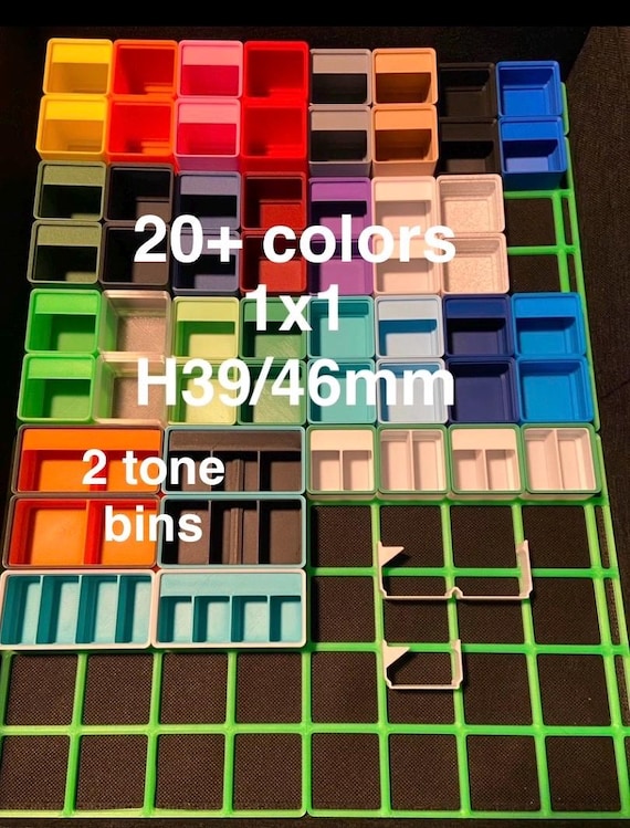 Gridfinity Light Bins 1x1 39/46mm Small Parts Organizer Bins Screw