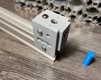 8020 20series V-slot (1-hole) 2020 4mm-12mm Access Hole Drill Guide Block for 20series Aluminum Extrusion. 8020 Drill Jig.
