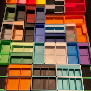 Gridfinity Light Bins 1x2 39/46mm small parts organizer bins screw bin organizer