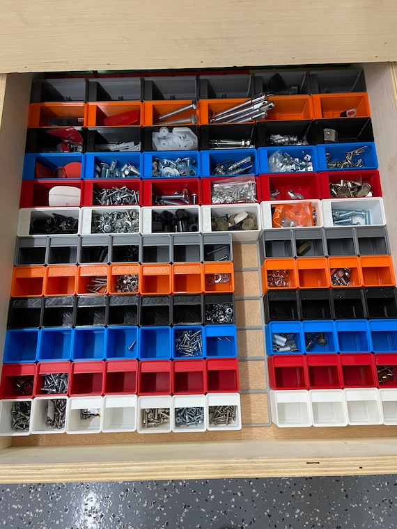 Gridfinity Bins 1x1 Height 46mm or 39mm or 25mm Small Parts Organizer Bins  Screw Bin Organizer 