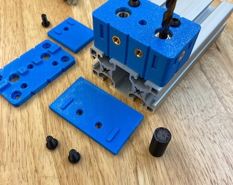 8020 40 series 4080 (2 hole) Drill Guide 5mm-13mm Access Hole Drill Guide Block for 40 series Aluminum Extrusion. 8020 Drill Jig.