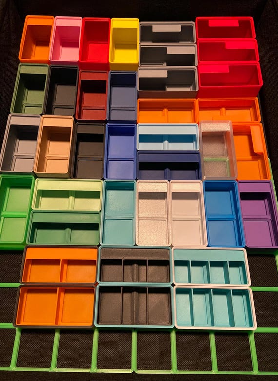 Gridfinity Light Bins 1x2 25/32mm Small Parts Organizer Bins Screw