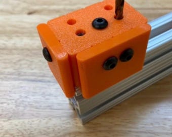 8020 10series 1020 (2-Hole) 1010 2020 4mm-12mm Access Hole Drill Guide Block for 10 series Aluminum Extrusion. 8020 Drill Guide. TNUTZ.
