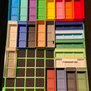 Gridfinity Light Bins 1x3 39/46mm small parts organizer bins screw bin organizer