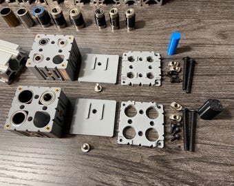 8020 20series with 6mm slot (4-Hole) 4040 Drill Guide 4mm-12mm Access Holes for 20series Aluminum Extrusion. 8020 Drill Jig. T-NUTZ.
