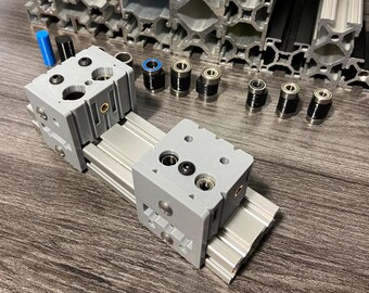 8020 20series V-slot (2-Hole) Drill Guide 2040 4mm-12mm Access Holes for 20series Aluminum Extrusion. 8020 Drill Jig. T-NUTZ.