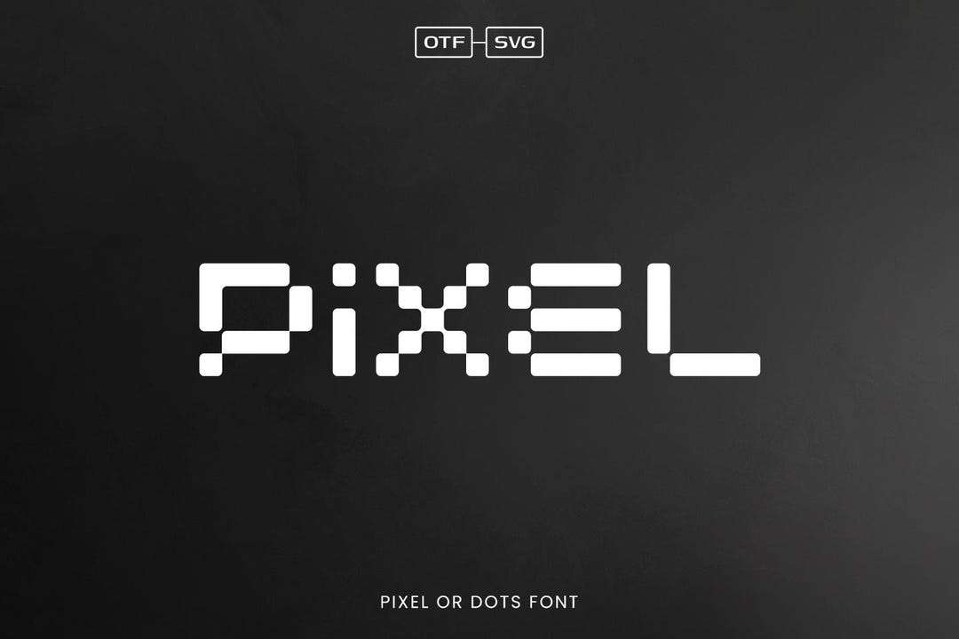 Pixel Font, Creative Font, Abstract Font, Technology Font, SVG Font ...