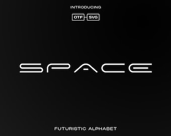 Space Futuristic SVG Alphabet, Sci-Fi Alphabet, SVG Font, SVG Download, Minimal Science Alphabet, Modern Font, Text Font, Luxury Fonts