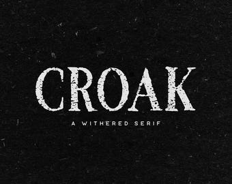 Rough Serif Display Font: Distressed Retro Typeface (OTF & WOFF Files)