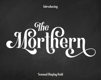 Morthern is a Sensual Display Bold Font - Branding Font, Logo Font, Handwritten Font, Calligraphy Font, Cursive Font, Typography, Fonts