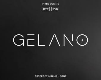 Abstract Minimal Font, Luxury Font, Elegant Font, Thin Font, Minimalist Typography, Geometric Fonts, SVG Font, Creative Font, Procreate Font