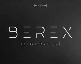 Berex Minimal Font - Minimal Fonts, Futuristic Font, Premium Font, Stylish Fonts, Logo Fonts, Luxury Fonts, Branding Font, Procreate Fonts