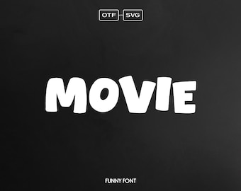 Movie Font, Cartoon Font, Teacher Font, Cute Font, Bubbly Font, Groovy Font, Bold Font, Bubble Font,  Hippie Font, Fonts for Crafters, Font