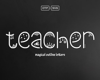 Teacher Doodle Font, Hand-drawn Font, Fun Doodle Font, Doodle Letters, Cute Font, Teacher Font, Farmhouse Font, Handlettering, SVG Fonts