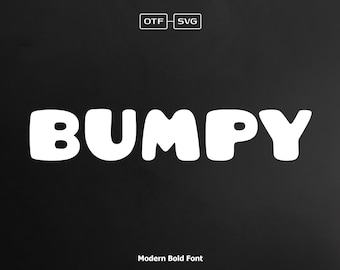 Bumpy Font - Groovy Font, Modern Font, Hippie Font, Bold Font, Bubbly Font, Cute Font, Teacher Fonts, Canva Font, Font SVG, Fonts