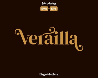 Verailla Font - Serif Font, Modern Font, Boho Font, Branding Font, Swash Font, Logo Font, Bohemian Fonts, Tail Font, SVG Font, SVG Alphabet