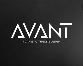 A Futuristic Typeface Design & Fonts - Font For Project, Font For Design, Technology Font, Futuristic Font, Minimal Serif Logo Font