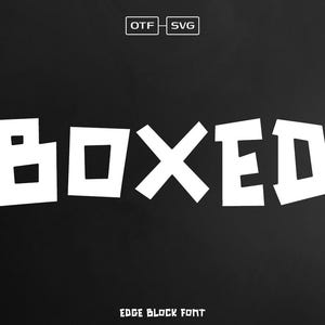 Boxed Font, Handwritten Font, Block Font, Cricut Fonts, Bold Font, Teacher Font, Procreate Fonts, Fonts for Cricut, Boho Font, Thick Font