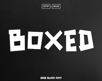 Boxed Font, Handwritten Font, Block Font, Cricut Fonts, Bold Font, Teacher Font, Procreate Fonts, Fonts for Cricut, Boho Font, Thick Font