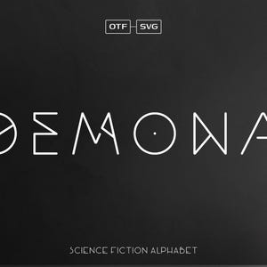 Demona SVG Alphabet - SVG Font, Minimal Font, Futuristic Font, Technology Font, Vector Font, Abstract Font, Modern Font, Urban Font, Fonts