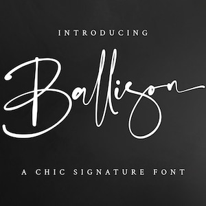 Font Ballison Chic Signature - Font per scrittura a mano, font per calligrafia, font moderno, font professionale, font per firma, download di font, font