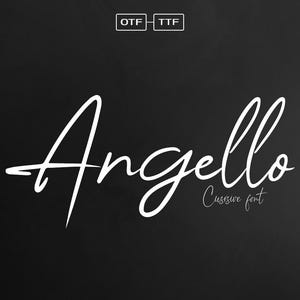 Angello Font, Cursie Font, Signature Font, Script Font, Calligraphy Font, Modern Font, Procreate Font, Calligraphy Font, Fonts