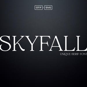Skyfall Font - Modern Serif Font, Wedding Font, Luxury Fonts, Magazine Fonts, Stylish Fonts, Logo Font, SVG Alphabet, Serif, Minimal Fonts