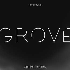Grove - Font Minimal, Font Procreate, Font Logo, Font Moderno, Font Boho, Font Branding, Font, Font Canva, Font Astratto, Font Sottile, Font SVG
