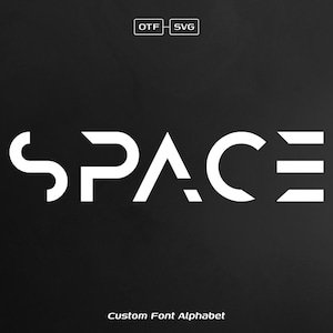 Space Font, Custom Font, Technology Font, Hi-tech Font, Modern Font, Logo Font, Premium Fonts, Future Font, Personalized Typography, Fonts