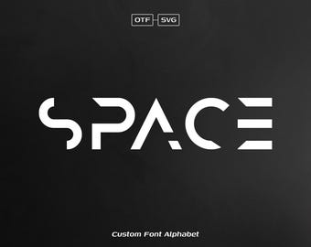 Space Font, Custom Font, Technology Font, Hi-tech Font, Modern Font, Logo Font, Premium Fonts, Future Font, Personalized Typography, Fonts