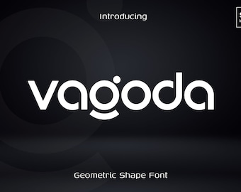 A Geometric Shape Font - Font For Logo Design, Font For Designers, Logo Font, Techno Font, Technology Font, Geometric Font, Futuristic Font