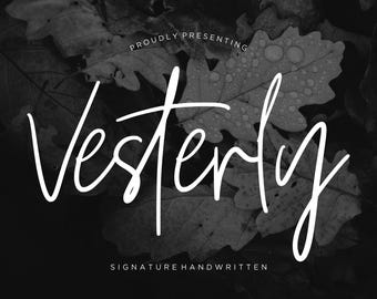 Vesterly Signature Wedding Font, Script Font, Handwritten Font, Calligraphy Font, Elegant Font, Classy Font