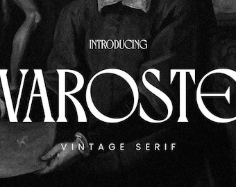 Modern Vintage Font, Serif Font, Retro Font, Headline Font, Editorial Font, Tall Fonts, Cricut Font, Tall Serif, Fonts