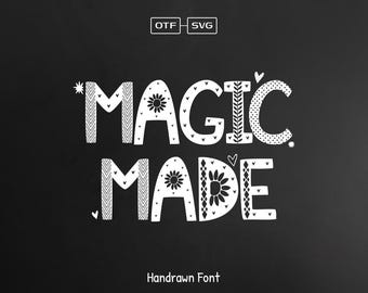 Magic Made Font, Doodle Letters, Cute Font, Hand-drawn Font, Goodnotes Font, Abstract Font, Kids Font, School Font, SVG Fonts, Fonts