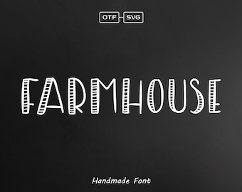 Farmhouse Font, Handwritten Font, Doodle Font, Country Font, Abstract Font, Modern Font, Cute Fonts, Hand Lettering, SVG Fonts, Fonts