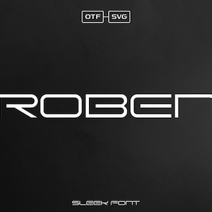 Roben Font, Futuristic Tyoeface, Font For Logo, Sleek Font, Professional Font, Magazine Font, Minimal Font, Hi-tech Font, SVG Alphabet, Font