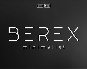 Berex Minimal Font - Minimal Fonts, Futuristic Font, Premium Font, Stylish Fonts, Logo Fonts, Luxury Fonts, Branding Font, Procreate Fonts