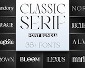 Classic Serif Font Bundle - Font Bundle, Serif Font, Elegant Font, Luxury Font, Branding Font, Sans Serif, Modern Fonts, Procreate Fonts