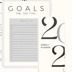 digital planner, easy and simple for beginner, goals list, to do list, good