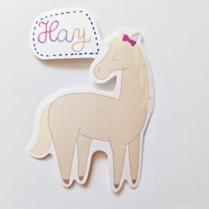 Süßer Pferde oder Pony Glossy Sticker