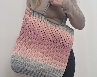 Crocheted tote bag