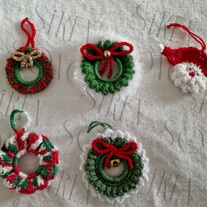 Christmas crochet tree ornaments