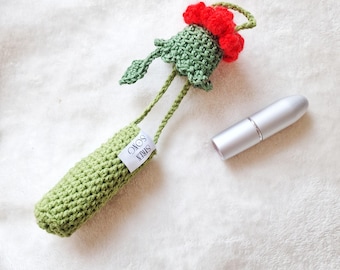 Crochet Cactus Pouch Keychain: Handmade Bag Charm
