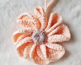 Crochet Flower Keychain: Handmade Purse Charm