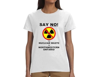 Say NO to Nuclear Waste T-shirt (Women's sizing)